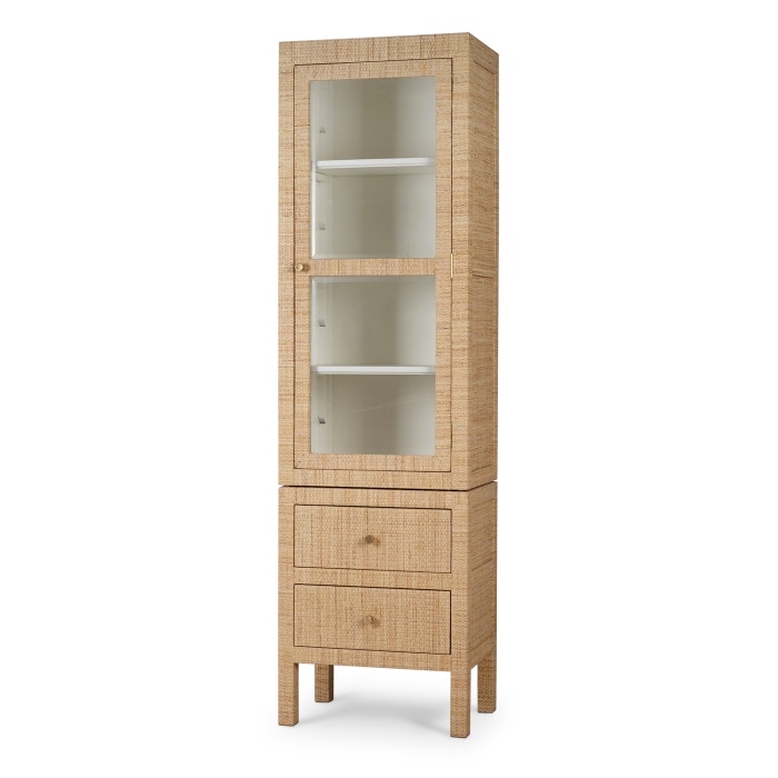 Bramble Kagu Tall Cabinet with Rattan 28370
