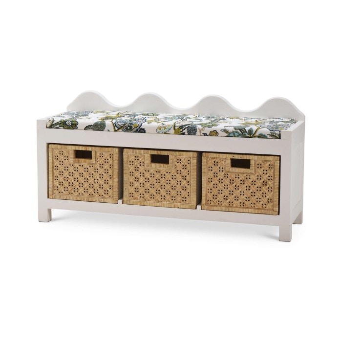 Bramble Chloe Row Bench with 3 Baskets 28472
