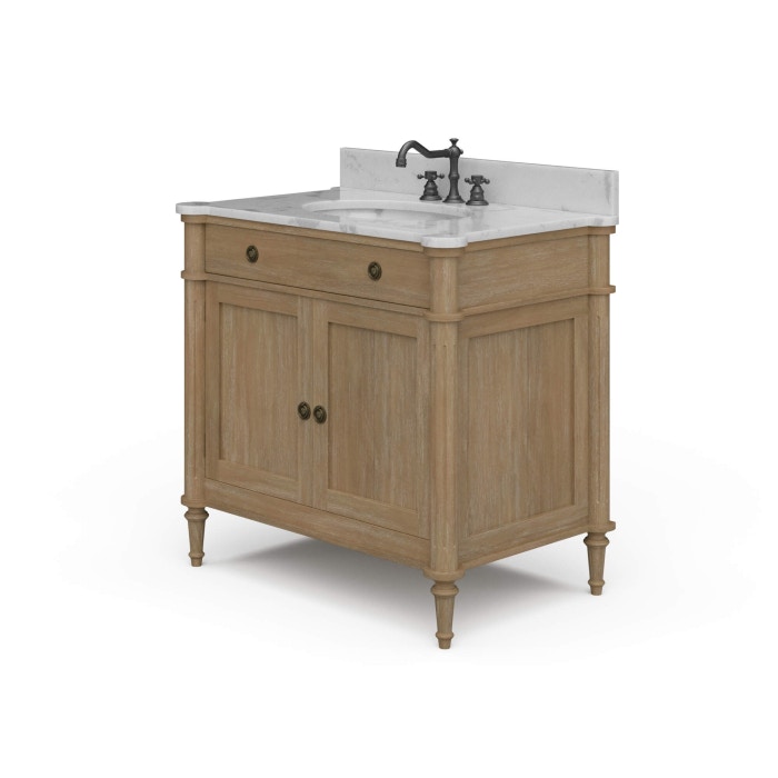 Bramble Kelly Single Vanity with Sink and Marble Top 28594