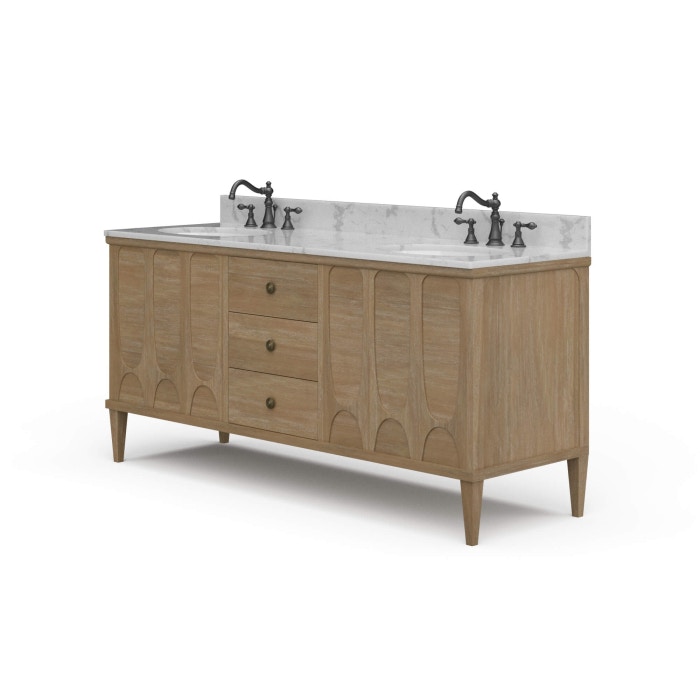 Bramble Eclipse Double Vanity with Sink and Marble Top 28602