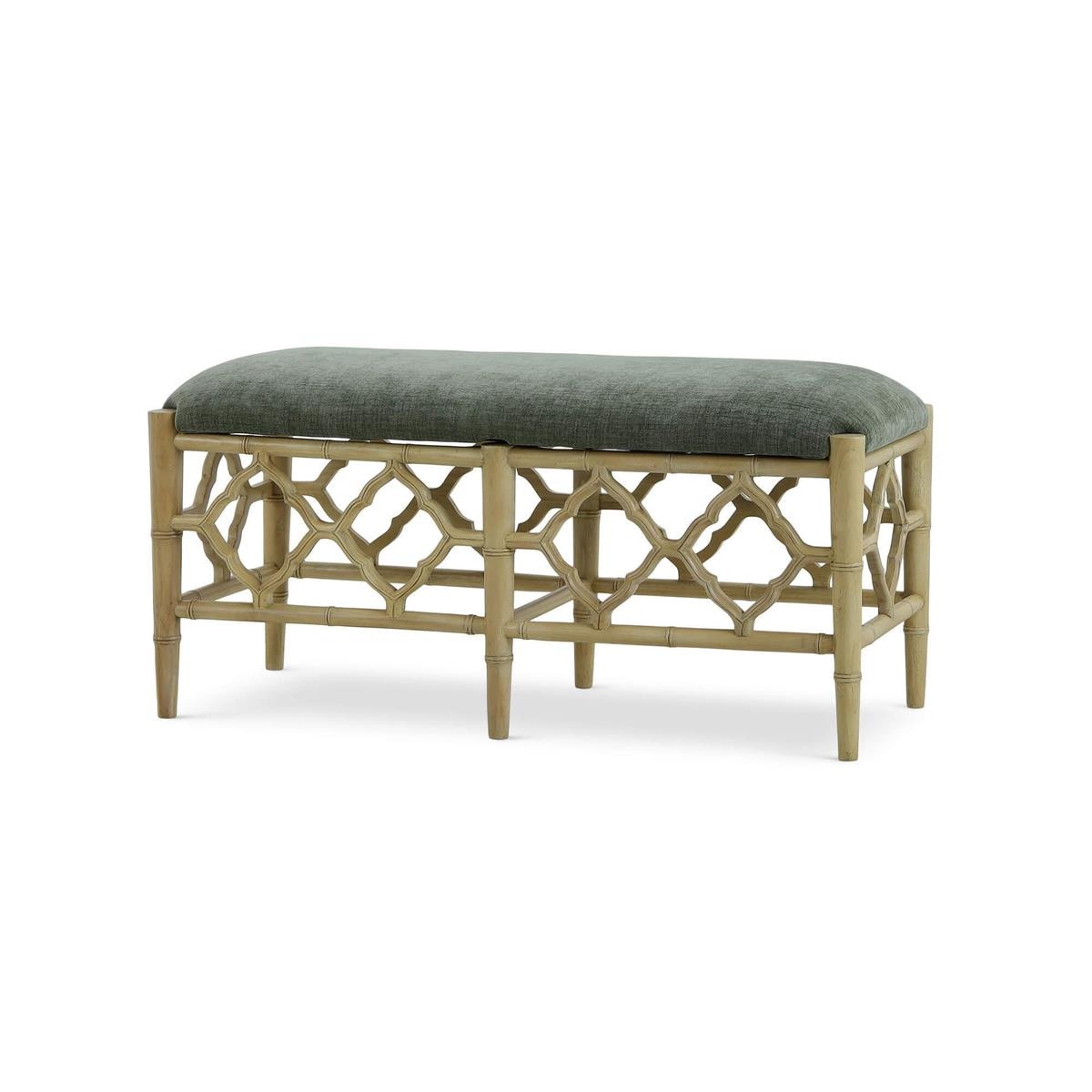 Bramble Chinois Bench w/ Upholstered Seat 28960
