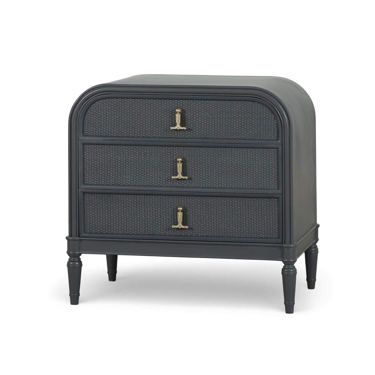 Bramble Langford 3 Drawer Nightstand w/ Rattan 
