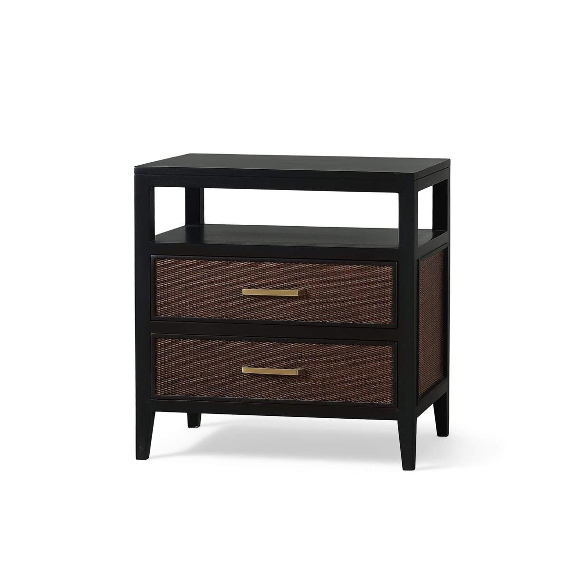 Bramble Marisol 2 Drawer Nightstand w/ Open Shelf 
