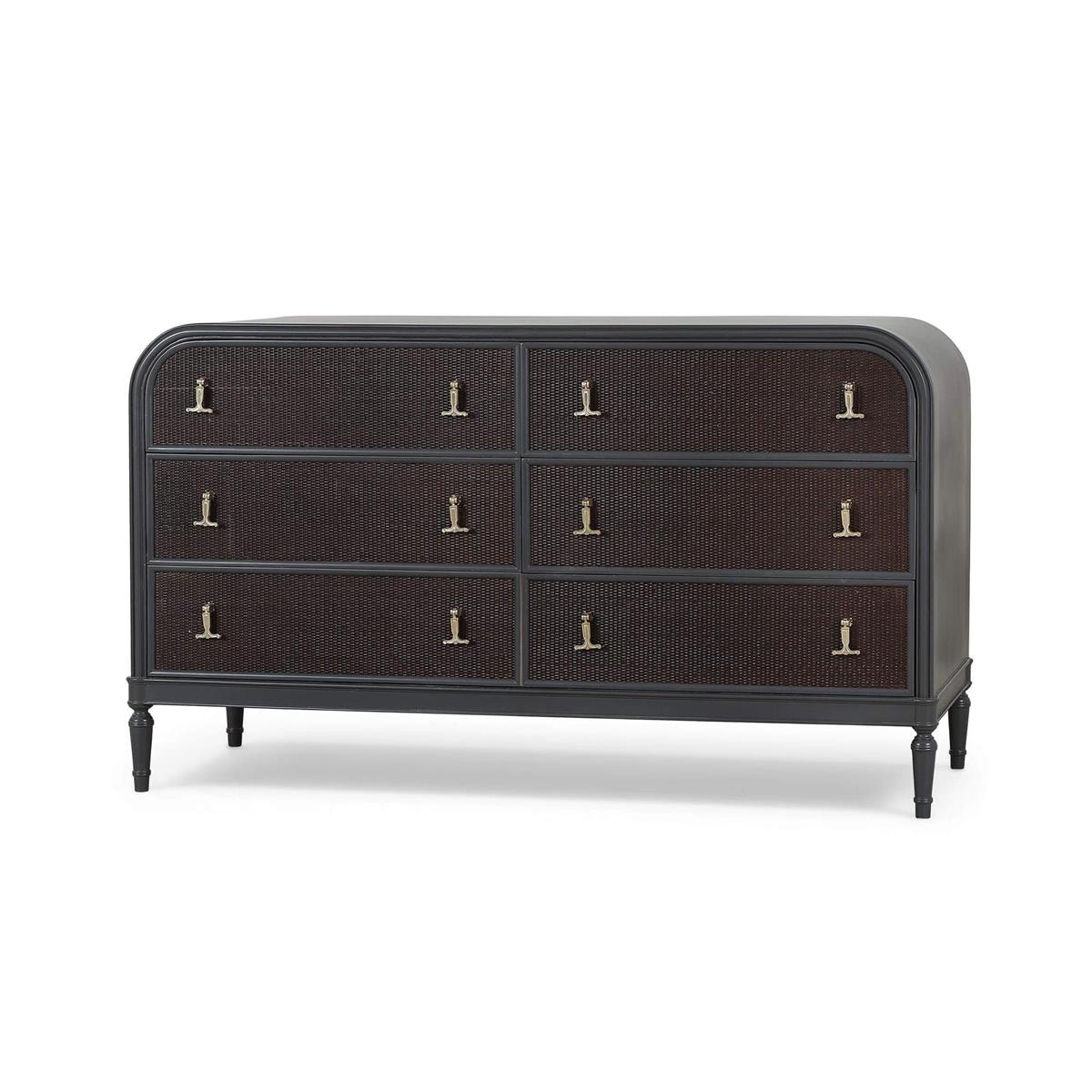 Bramble Langford 6 Drawer Dresser w/ Rattan 29117
