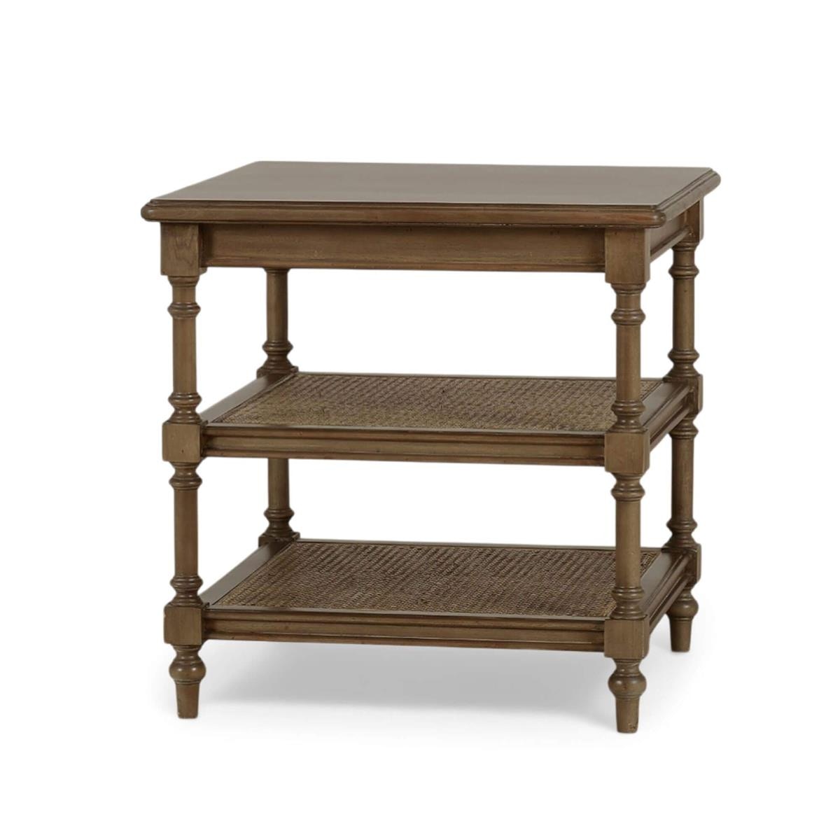 Bramble Palmetto Side Table w/ Open Shelves 29131