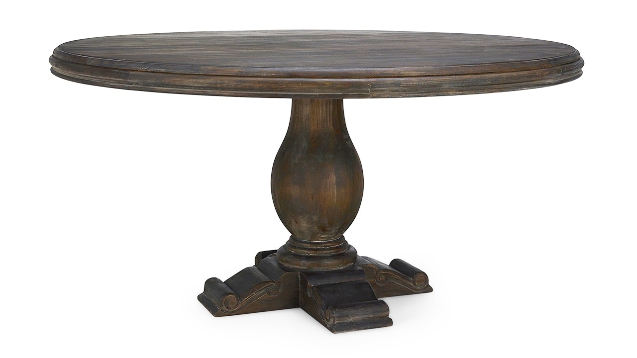 Bramble Drake Round Pedestal Table with out Routed Top 