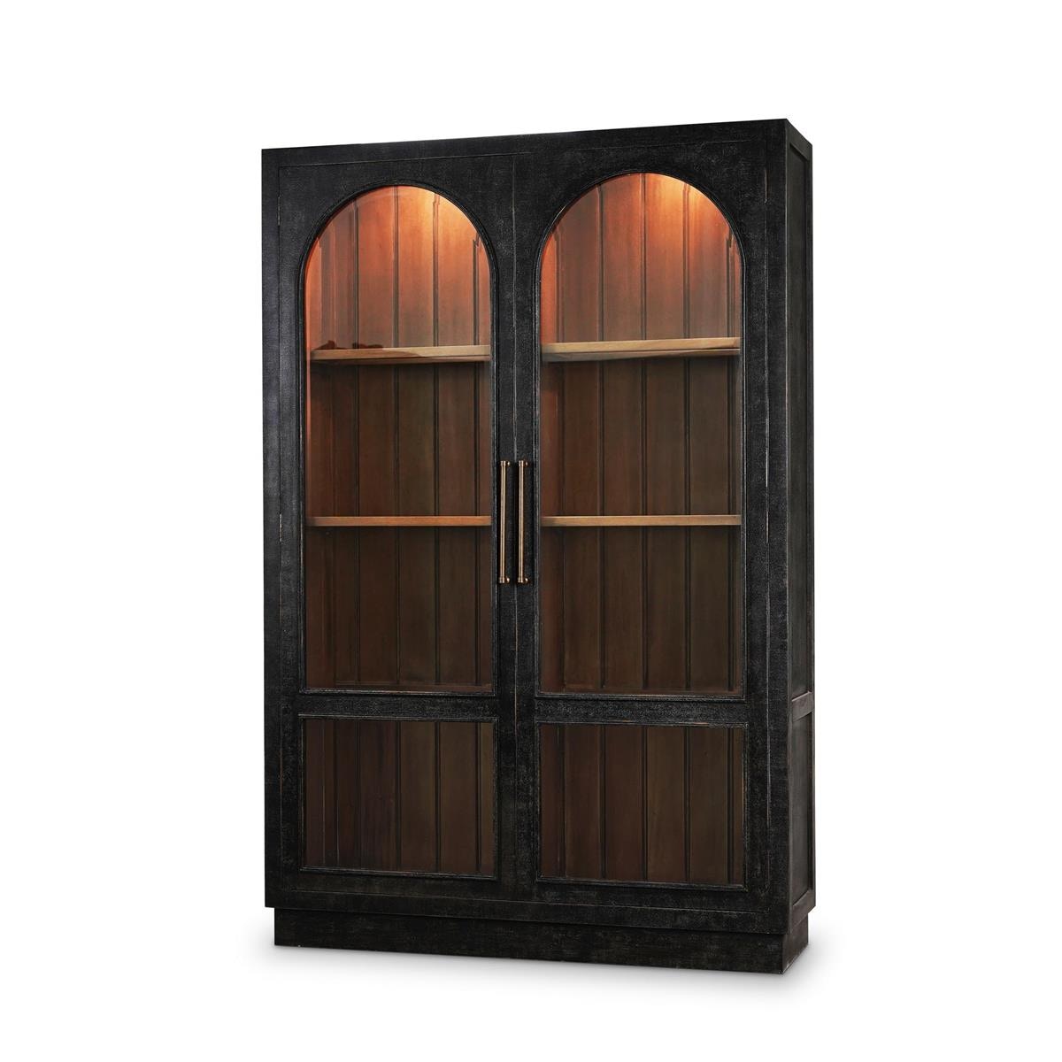Bramble Vannes 2 Door Display Cabinet w/ Glass Shelves and LED lights 68193