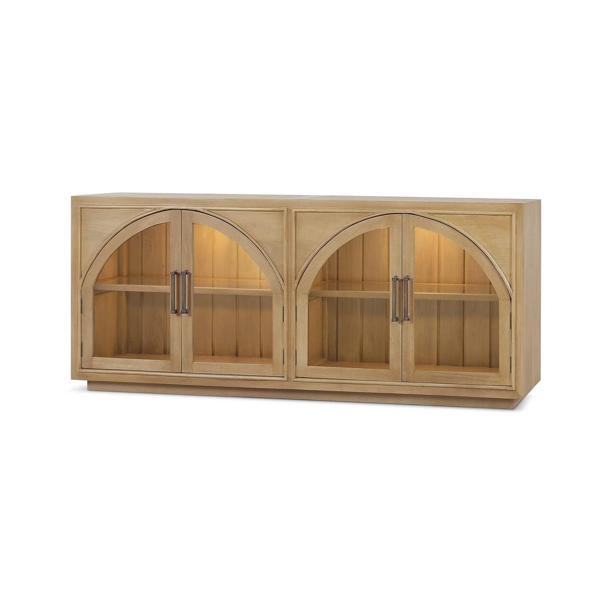 Bramble Vannes 4 Door Sideboard w/ Glass Shelves and LED lights 68199