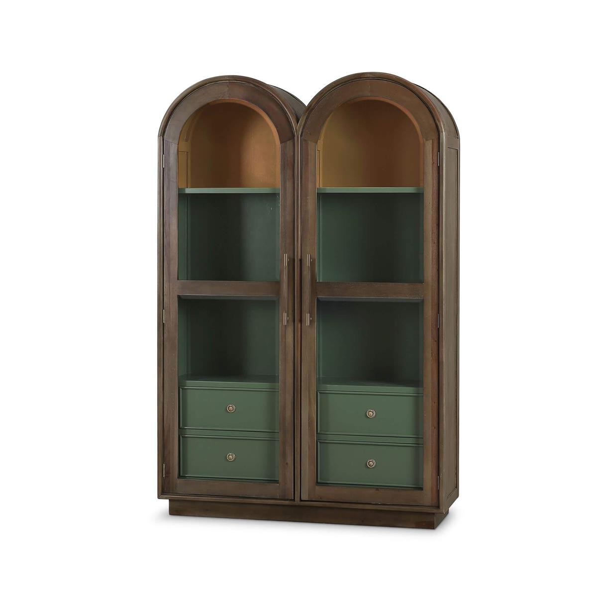 Bramble Vannes Double Dome Display Cabinet w/ Glass Doors w/ LED 69127