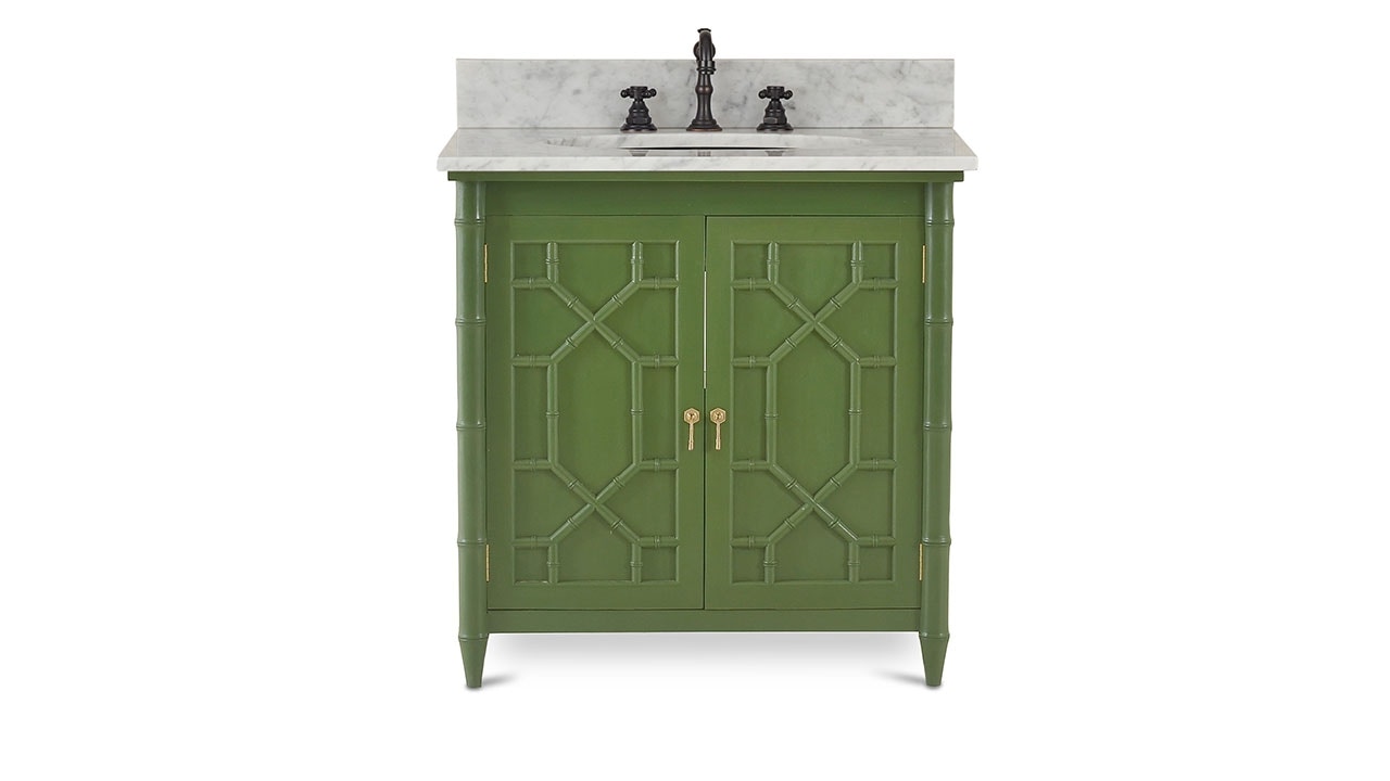 Bramble Grosvenor Single Vanity with Sink and Marble Top 76455