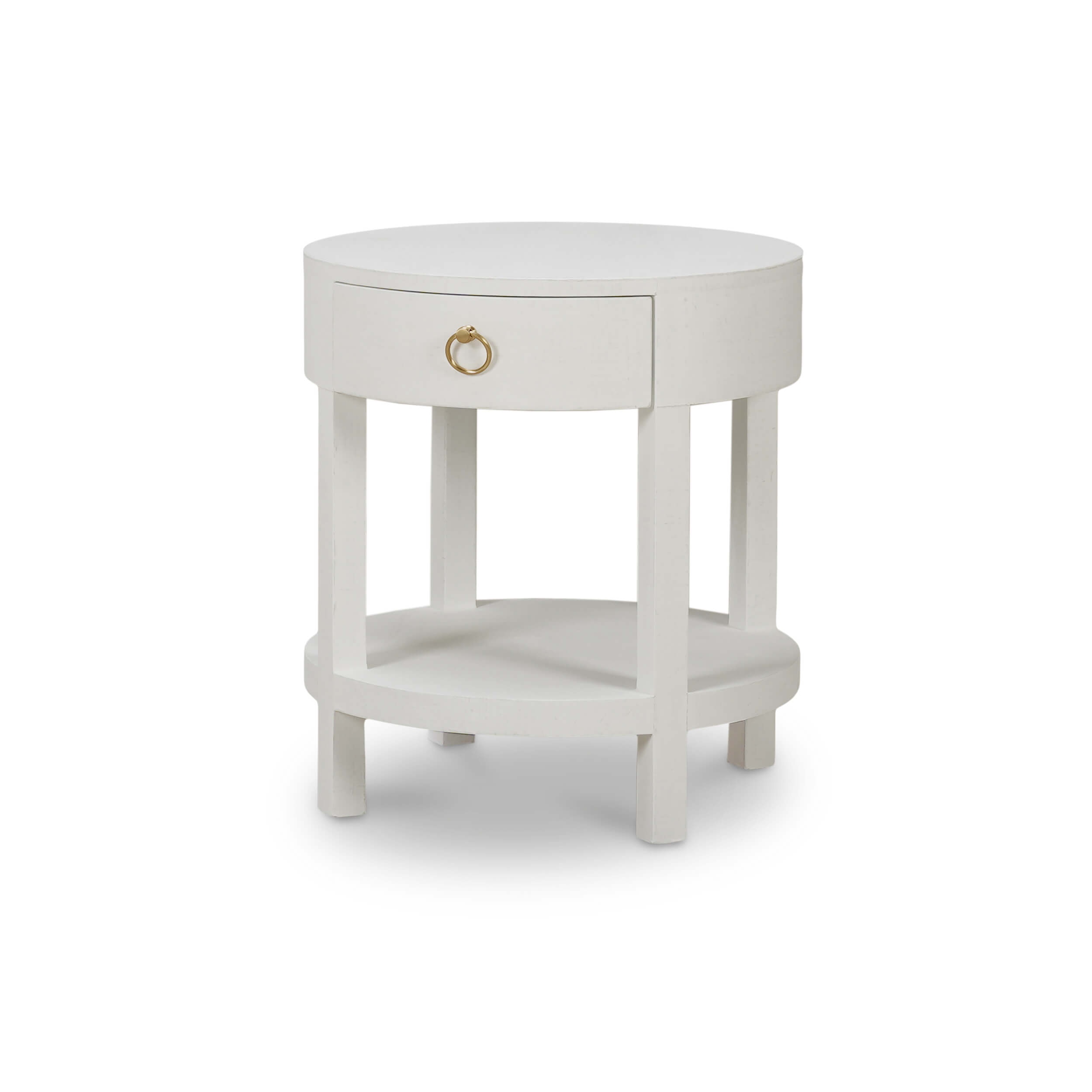 Bramble Living Room Milan Linen Wrapped Side Table 76641