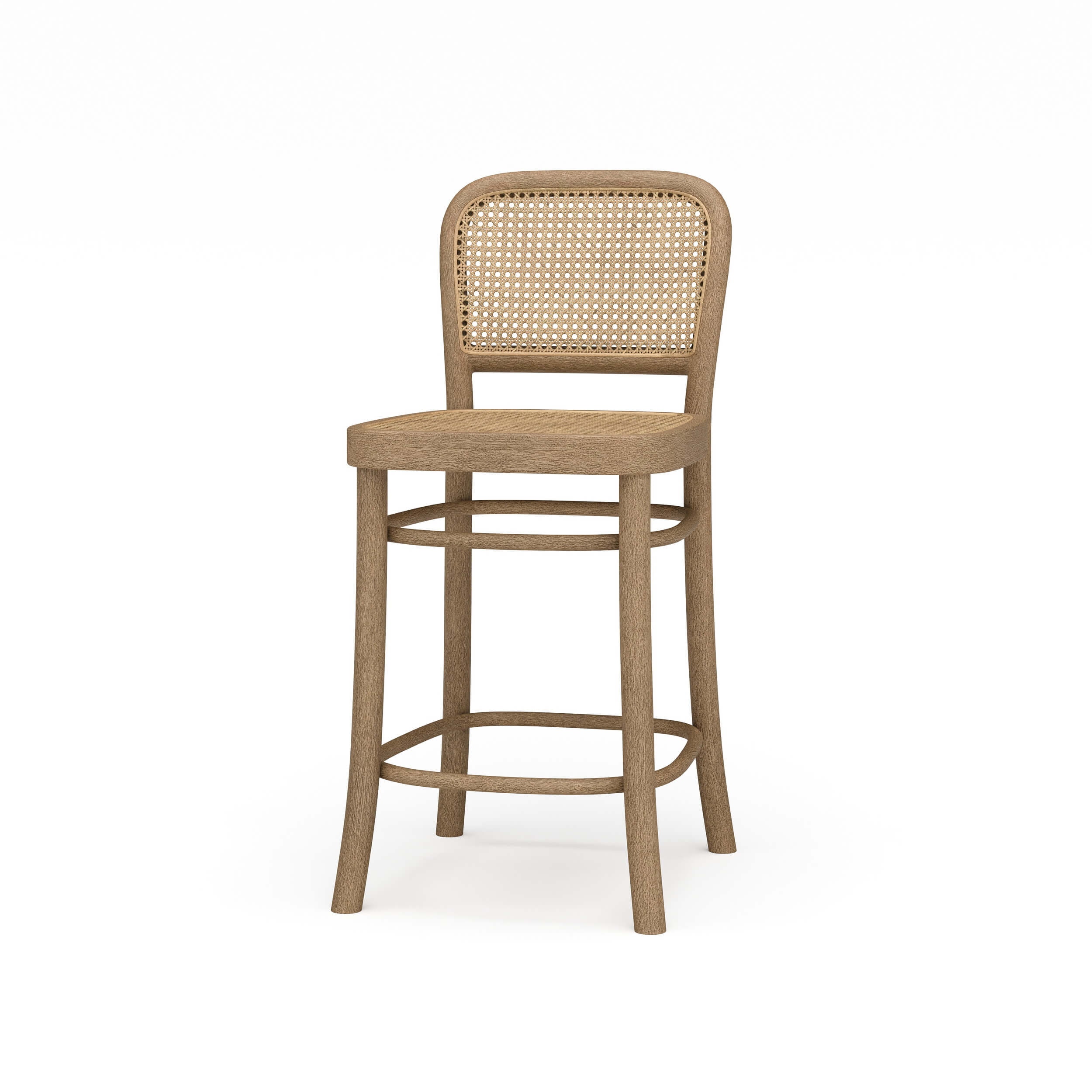 Low back discount rattan counter stool