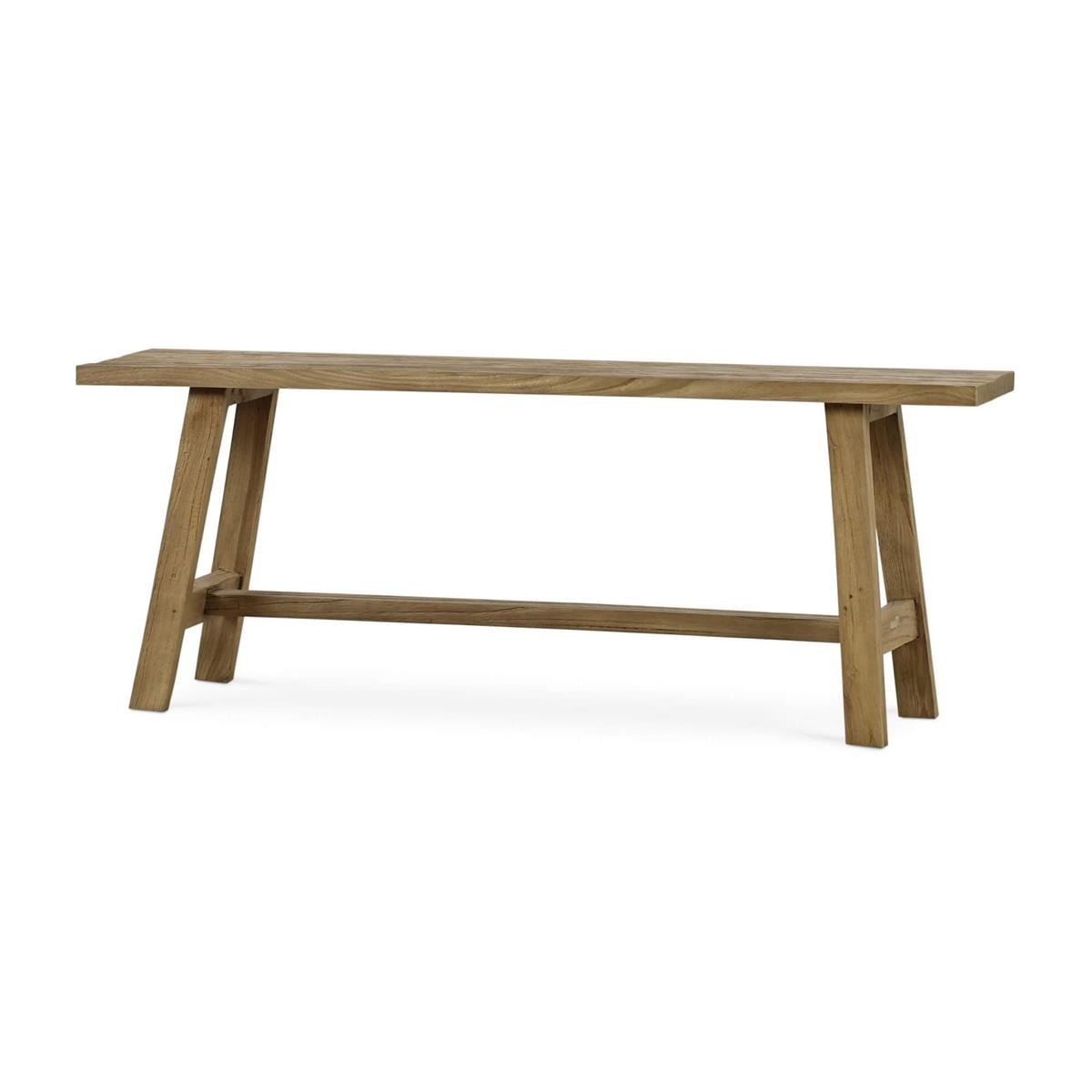 Bramble Tuscan Rustic Distressed Bench - Teak 85294