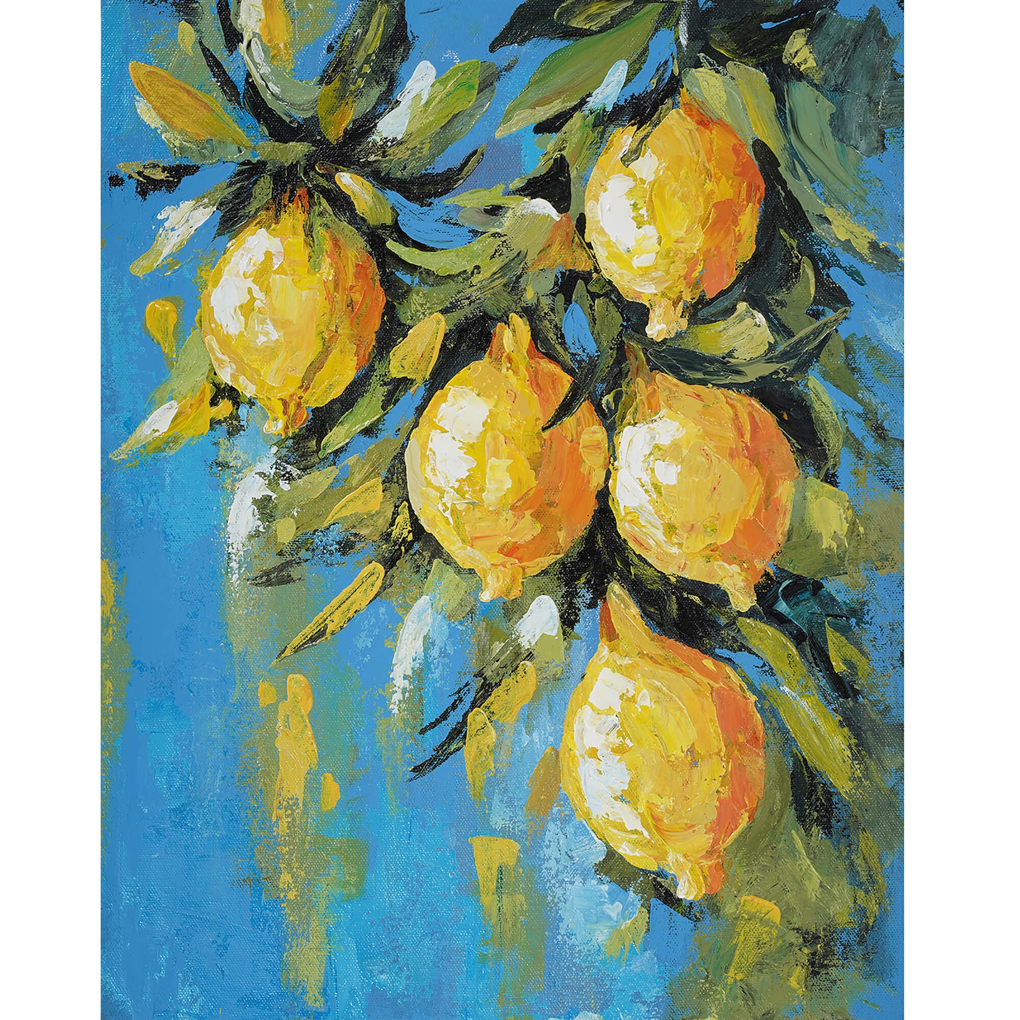Bramble Accessories Lemon Citron On Canvas 60 X 40 With Out Frame C1013