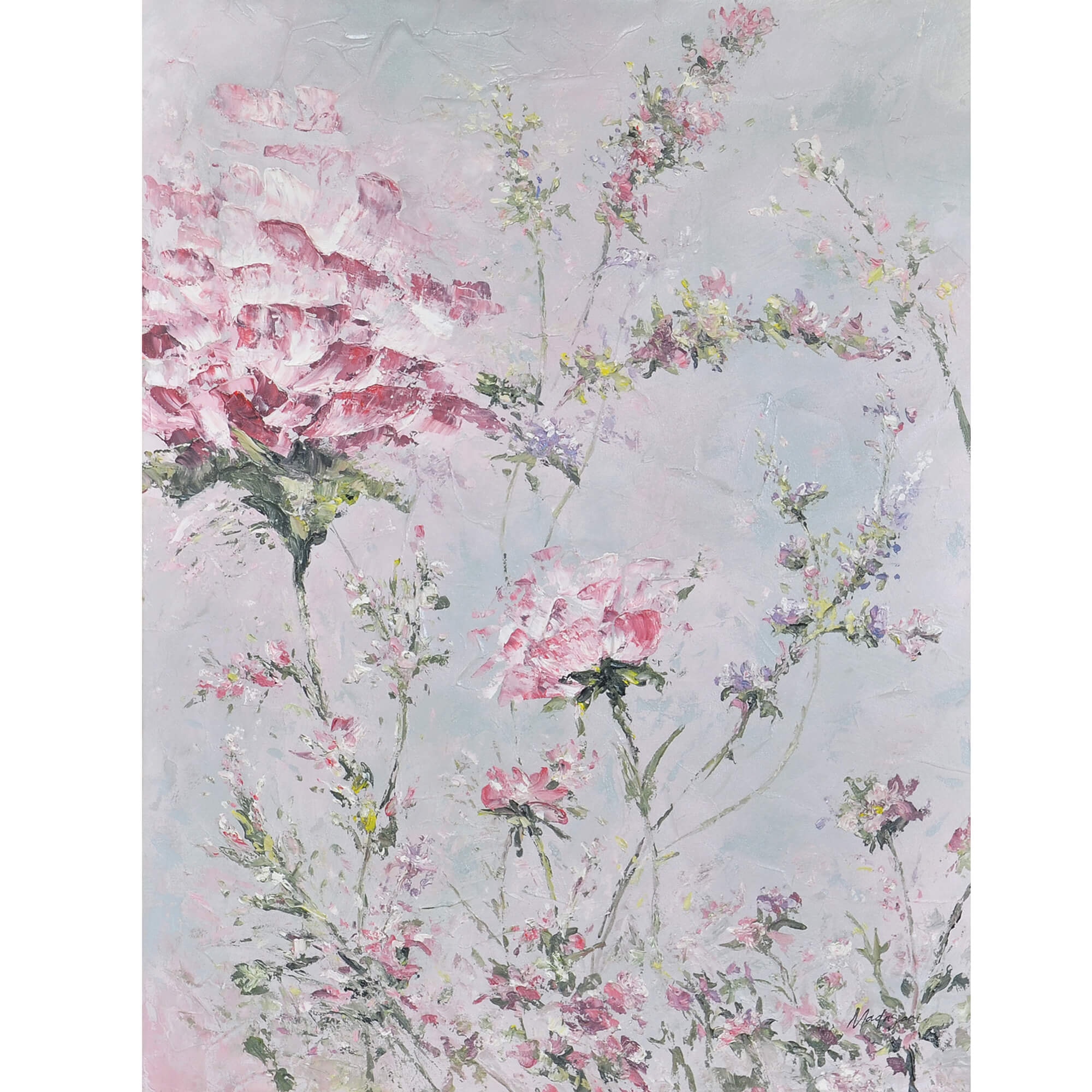 Bramble Papillon Pink on Canvas 16 x 20 with Frame C1026