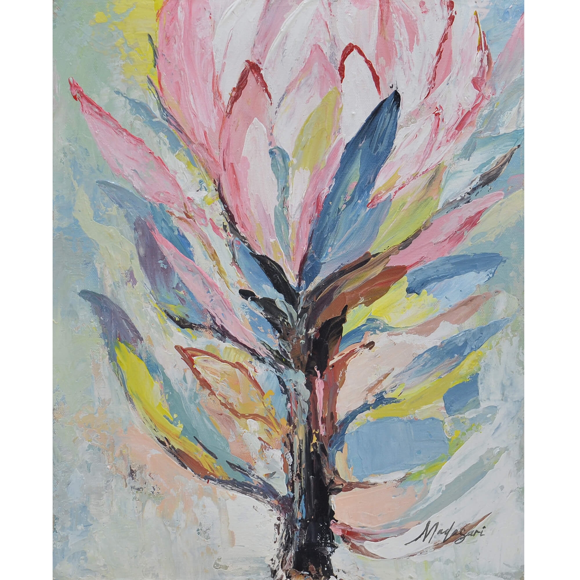 Bramble Protea Latifolia on Canvas 16 x 20 with Frame C1030