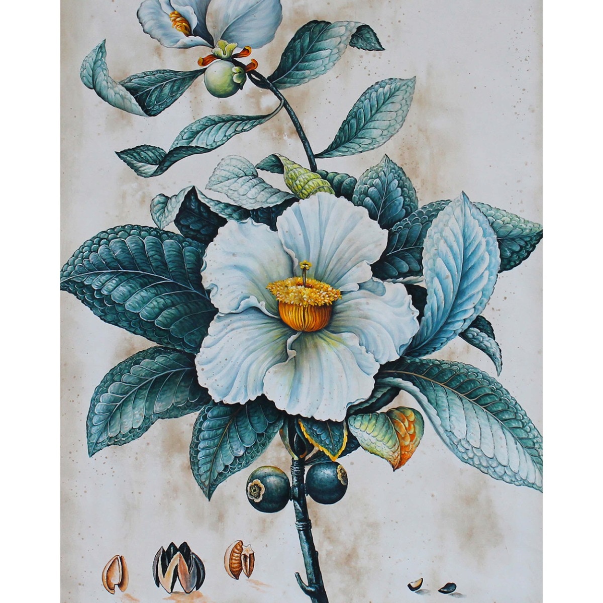 Bramble Magnolia on Canvas 16 x 20 with Frame C418