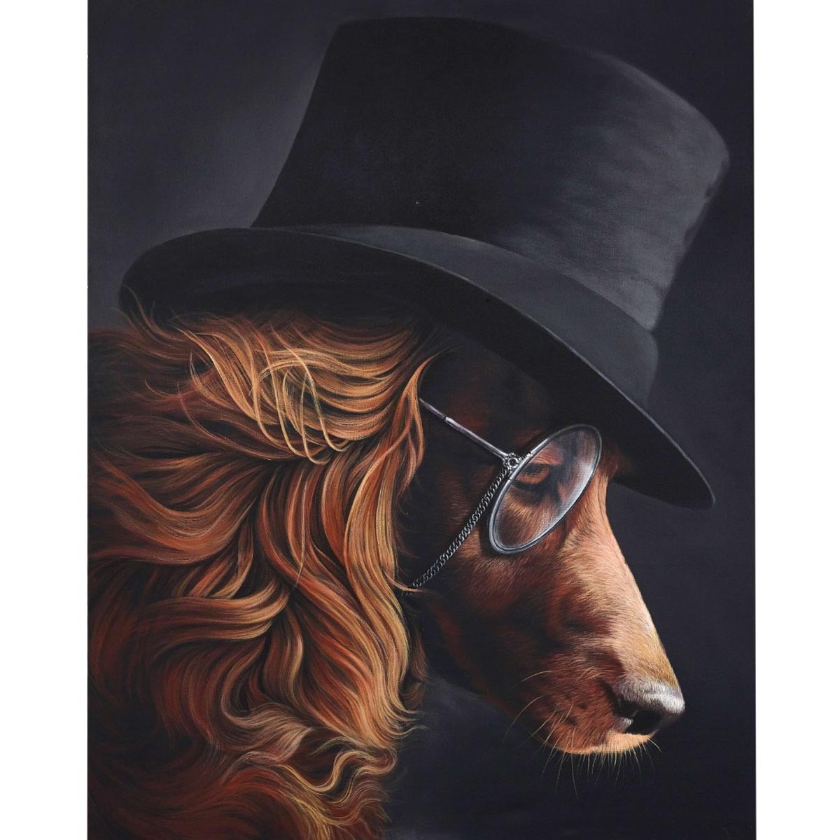 Bramble Horse Hershey on Canvas 16 x 20 with Frame C933