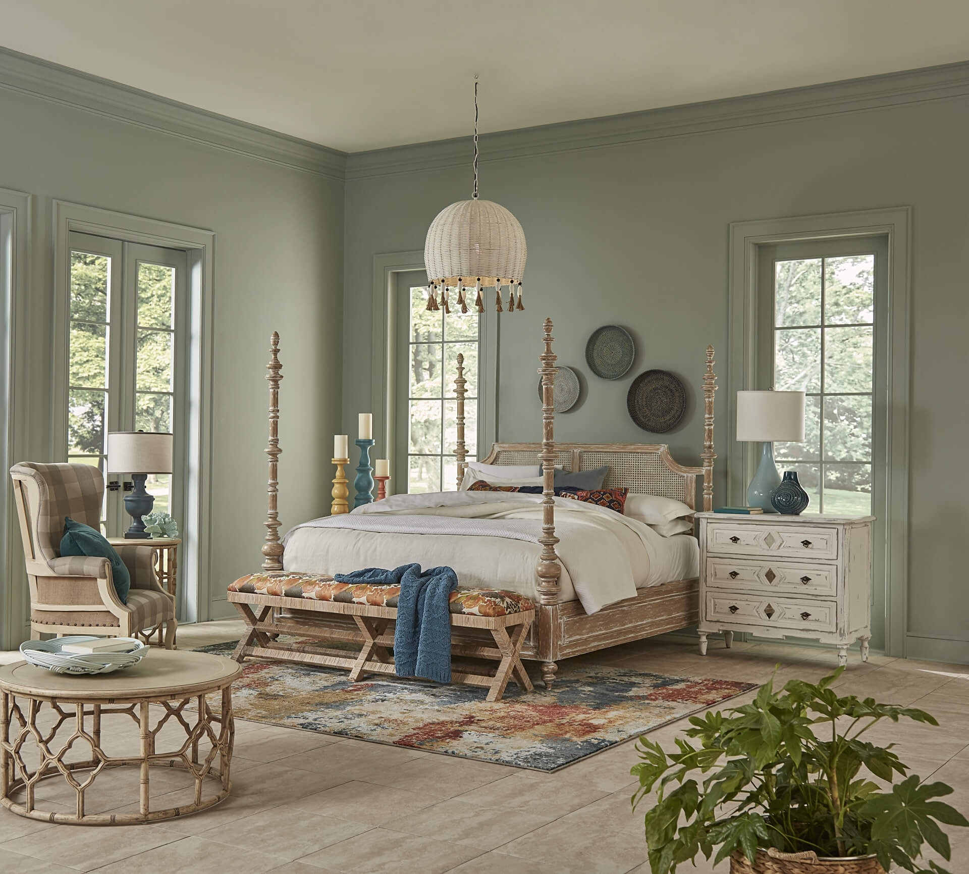 Bramble Bedroom Savannah Rattan Bed Queen 27439 High Country