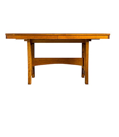 Gat Creek Dining Room Small Mission Trestle Table With Two 18