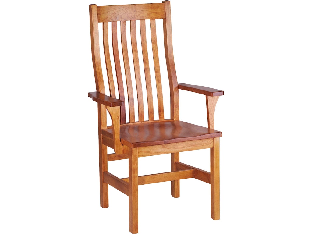 Gat Creek Dining Room Marshall Arm Chair with Wood Seat