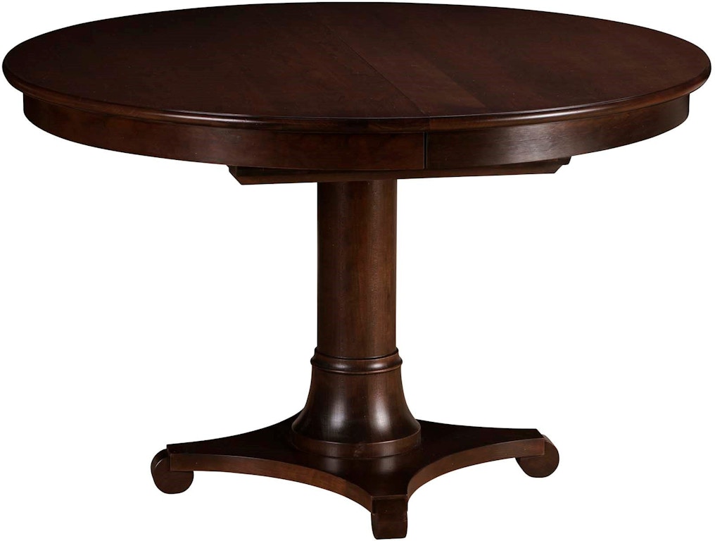 Gat Creek Dining Room Meyer 42" Round Pedestal Table with One 18" Leaf