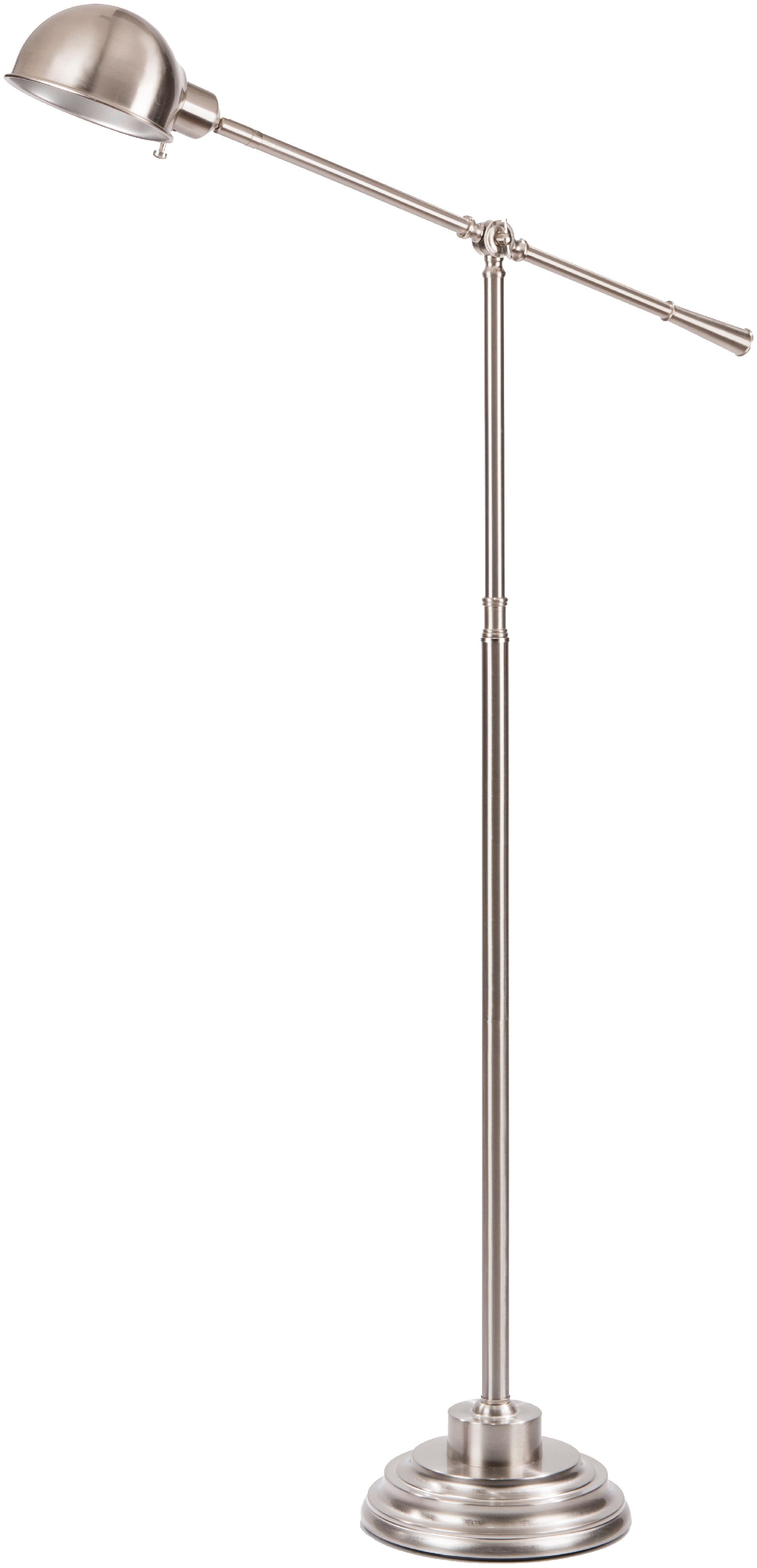 admiral satin nickel pharmacy floor lamp