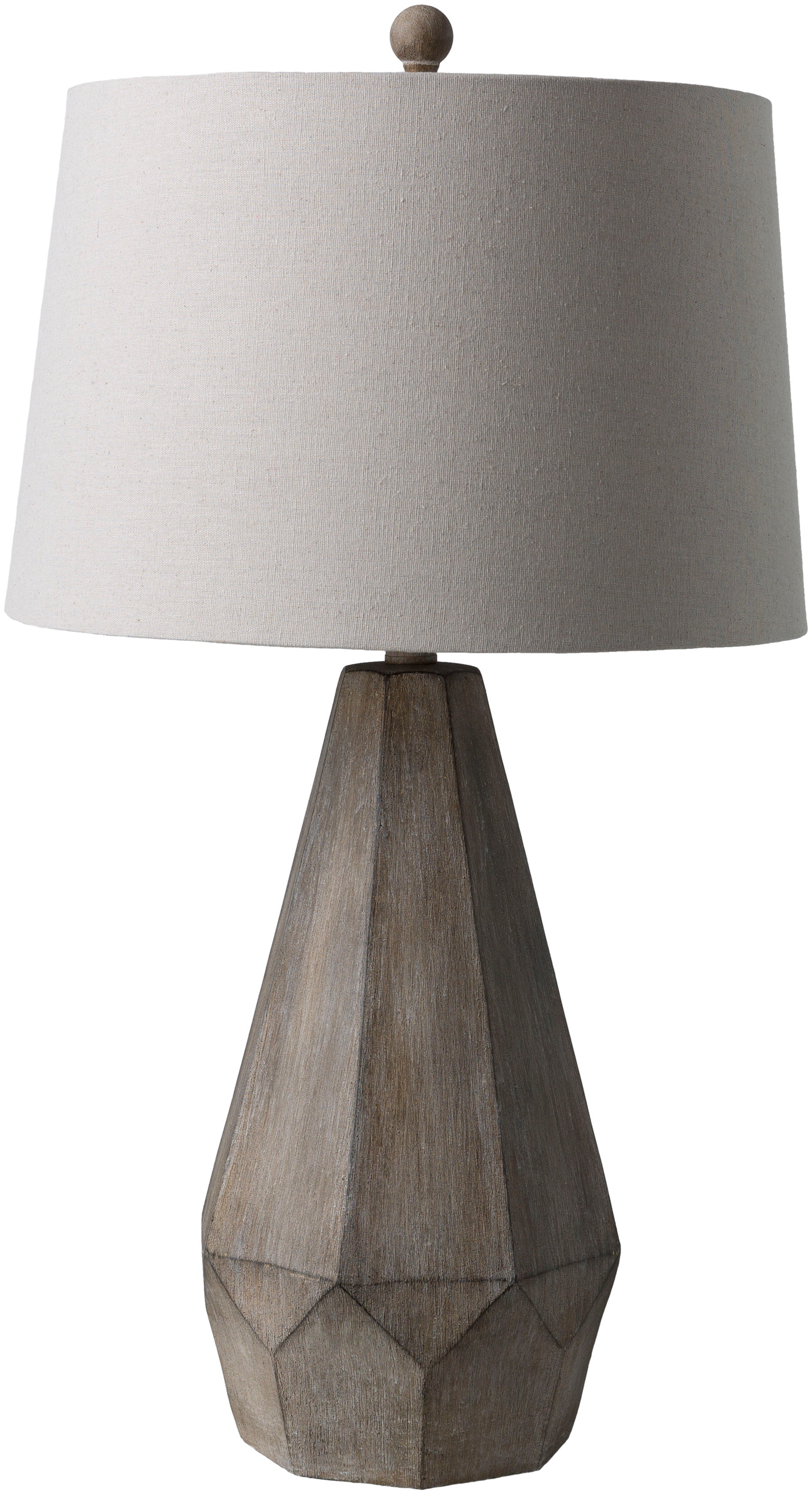 geometric wood table lamp