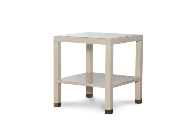 Highland House Trevor Square Side Table With Glass Top HH26-152G