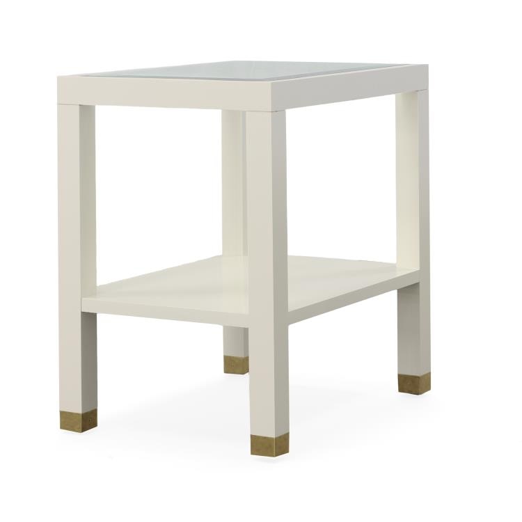 Highland House Trevor Side Table With Glass Top HH26-154G