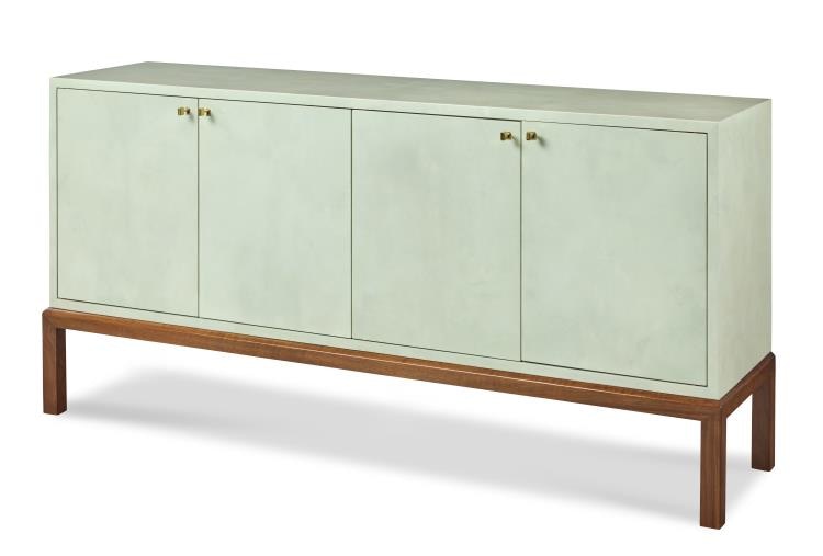 Highland House Decker Glacier Vellum Cabinet HH26-520-2-AS