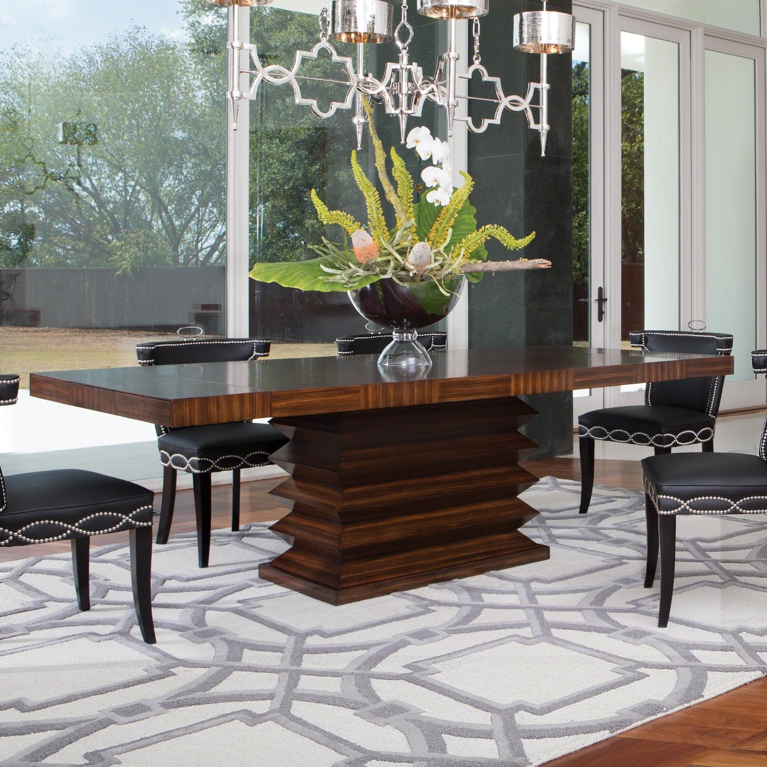 Global Views Casual Dining Zig Zag Dining Table 2498