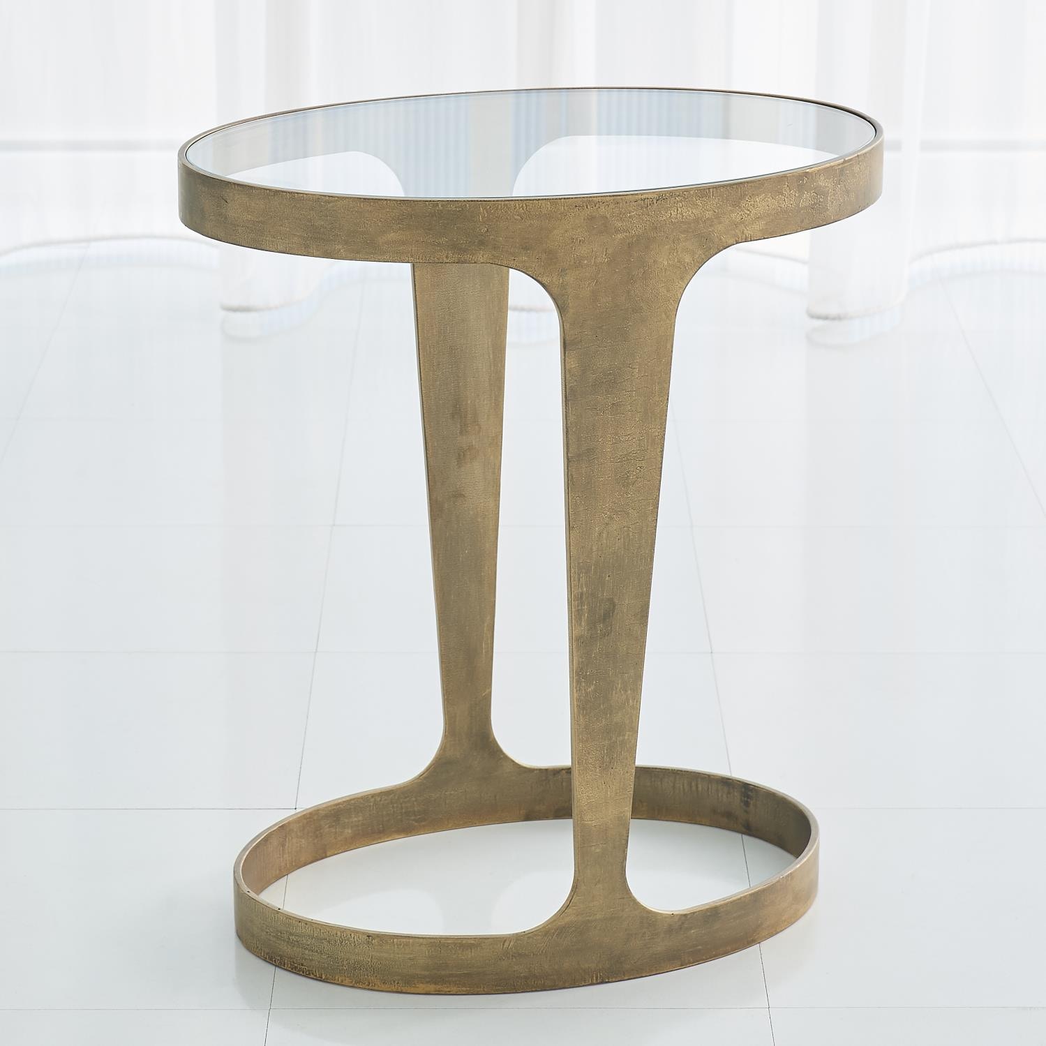 Oslo Accent Table-Gold 7.91025