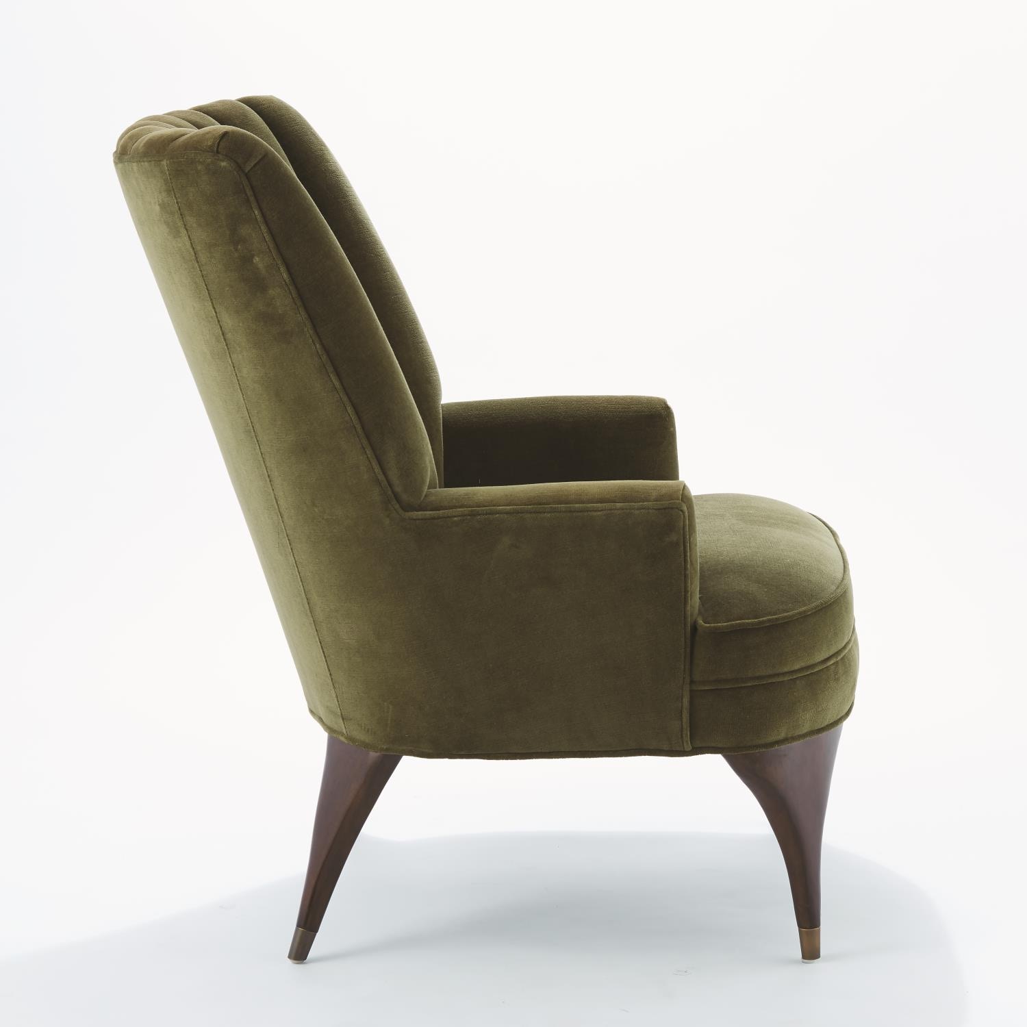Global Views Living Room Duncan Chair-Moss Velvet 2642