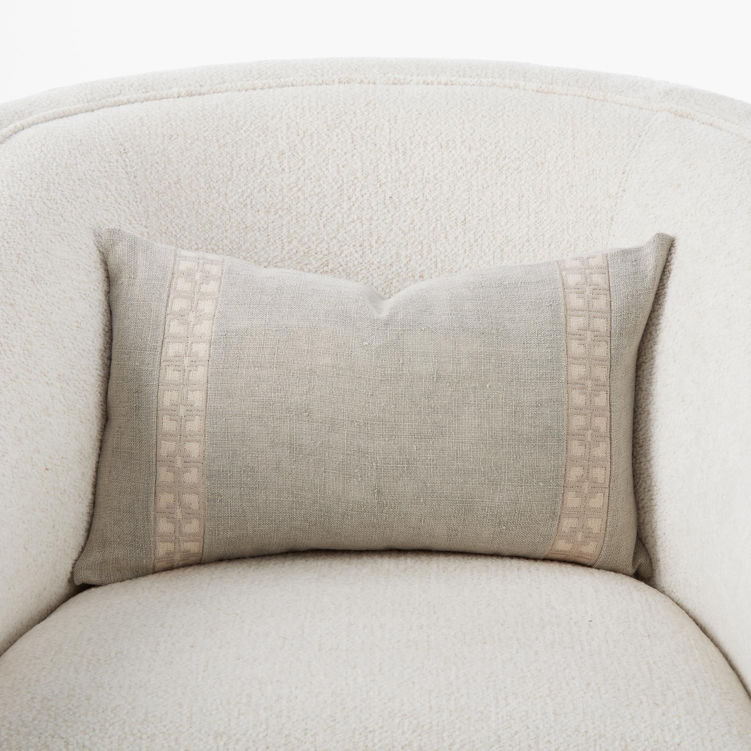 Global Views Icon Lumbar Pillow-Moonlight on Cream WDSEH9150-GV