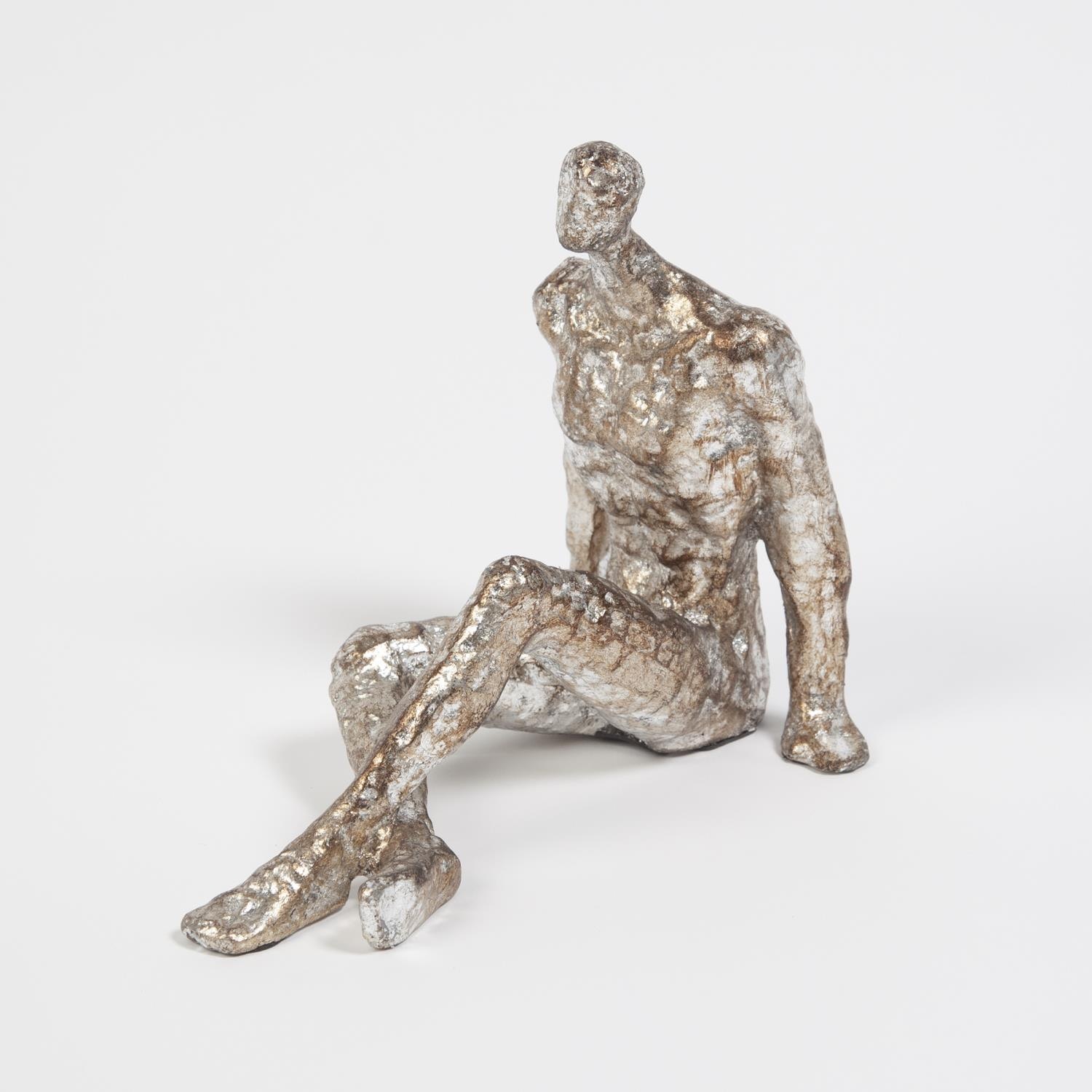 Global Views Sitting with Legs Crossed-Silver Leaf WDS8077-GV