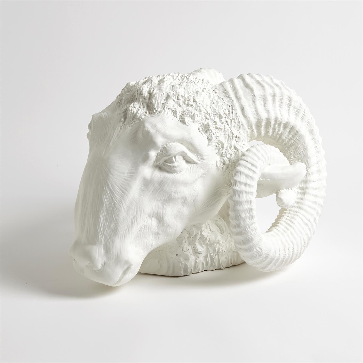 Global Views Capricorn Sculpture-Matte White 3.31540