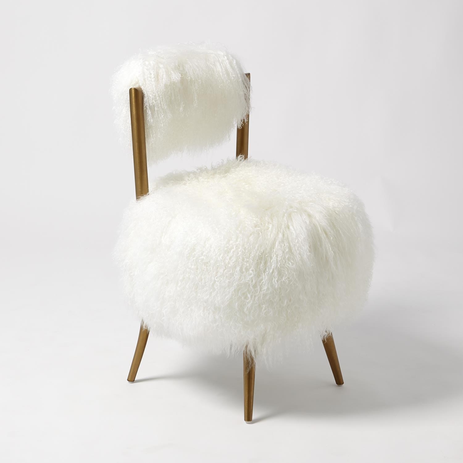  Hailey Chair-Mongolian Lamb-White ASH2041