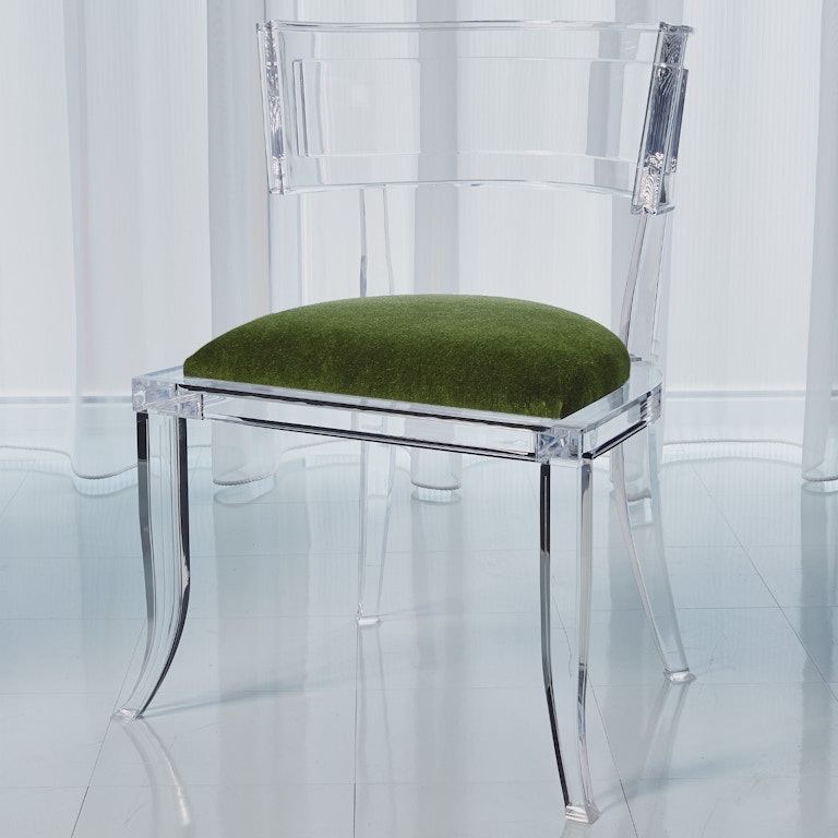 Global Views Dining Room Klismos Acrylic Chair Emerald Green 3 31326 Mountain Comfort Furnishings