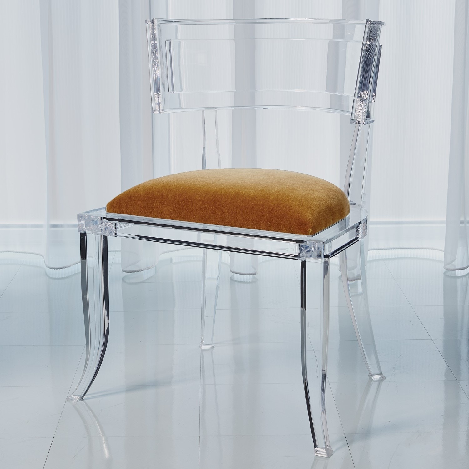 brown acrylic chair