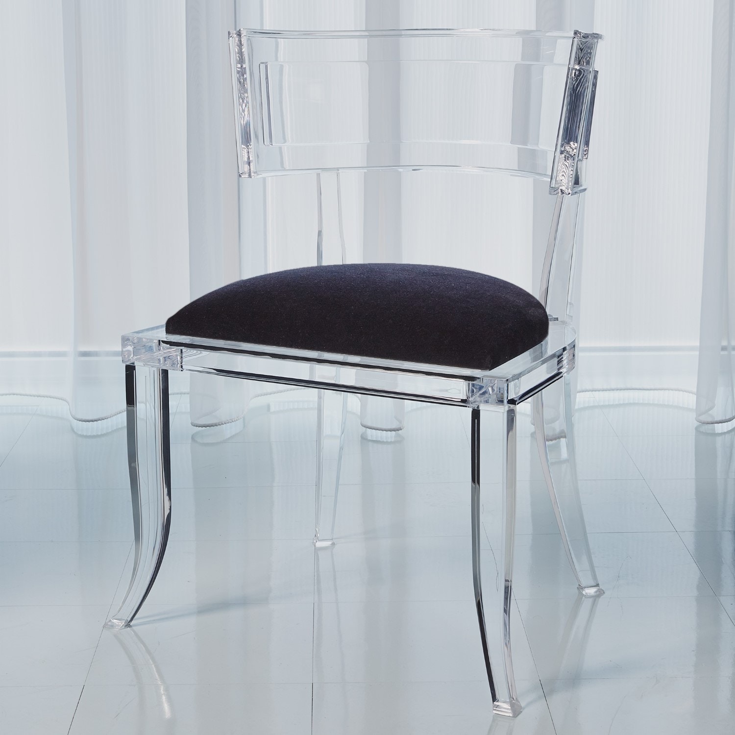 Black acrylic dining discount chairs