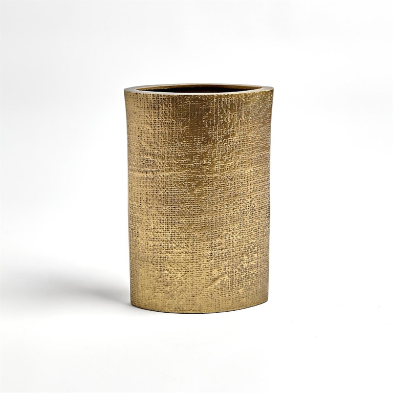 Global Views Home Accents Hemp Etched Vase-Brass-Sm 7.91274 - IMI