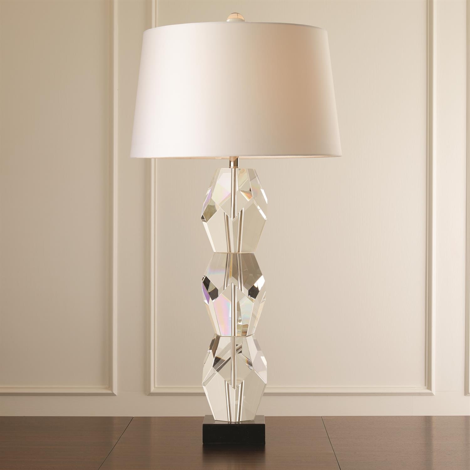 Global Views Table and Floor Lamps Facet Block Lamp-Triple 8.82698