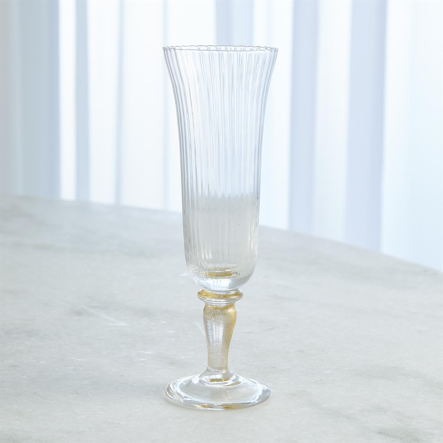 Global Views Champagne Flute-Gold WDS3079-GV