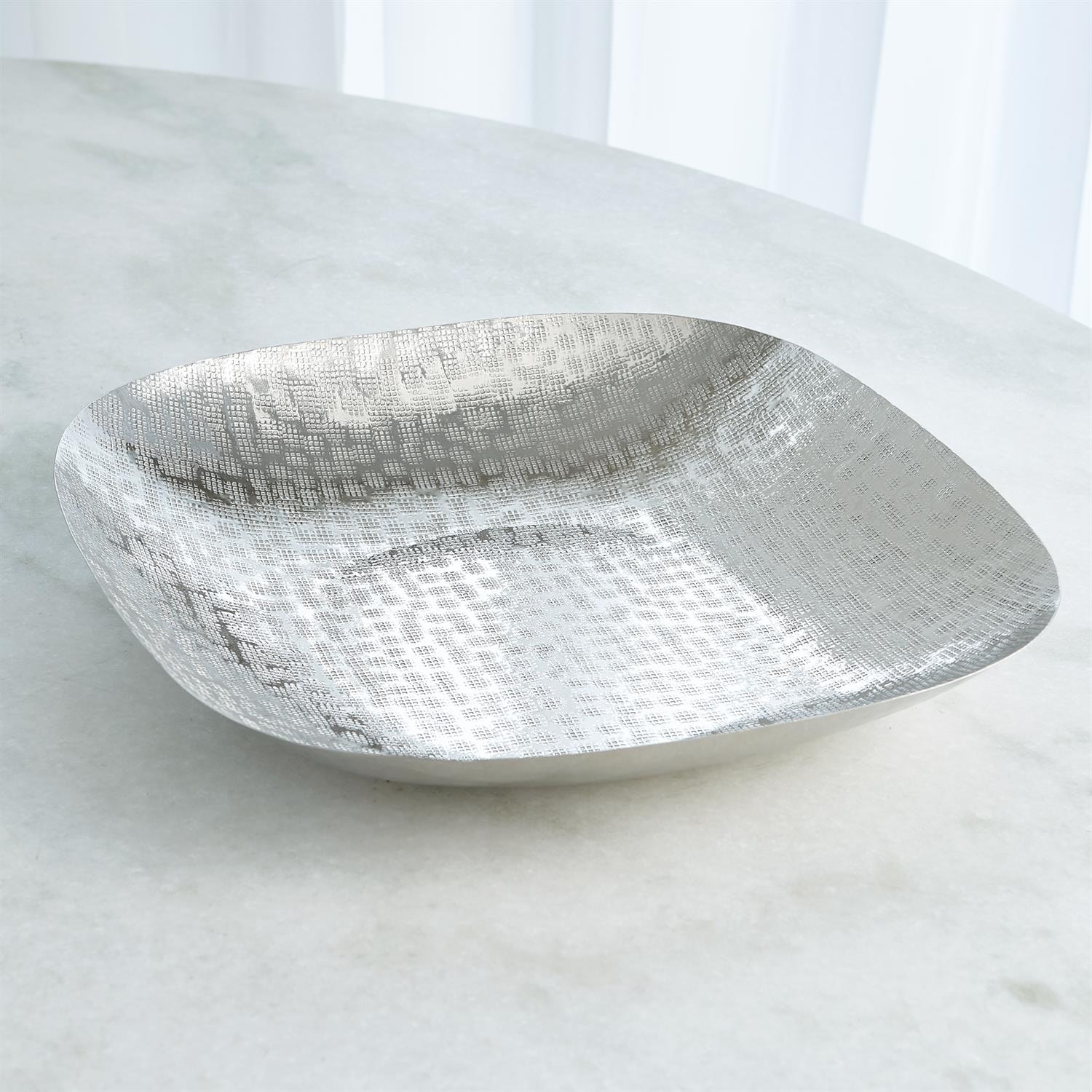 Global Views Hammered Square Bowl-Nickel WDS9113-GV