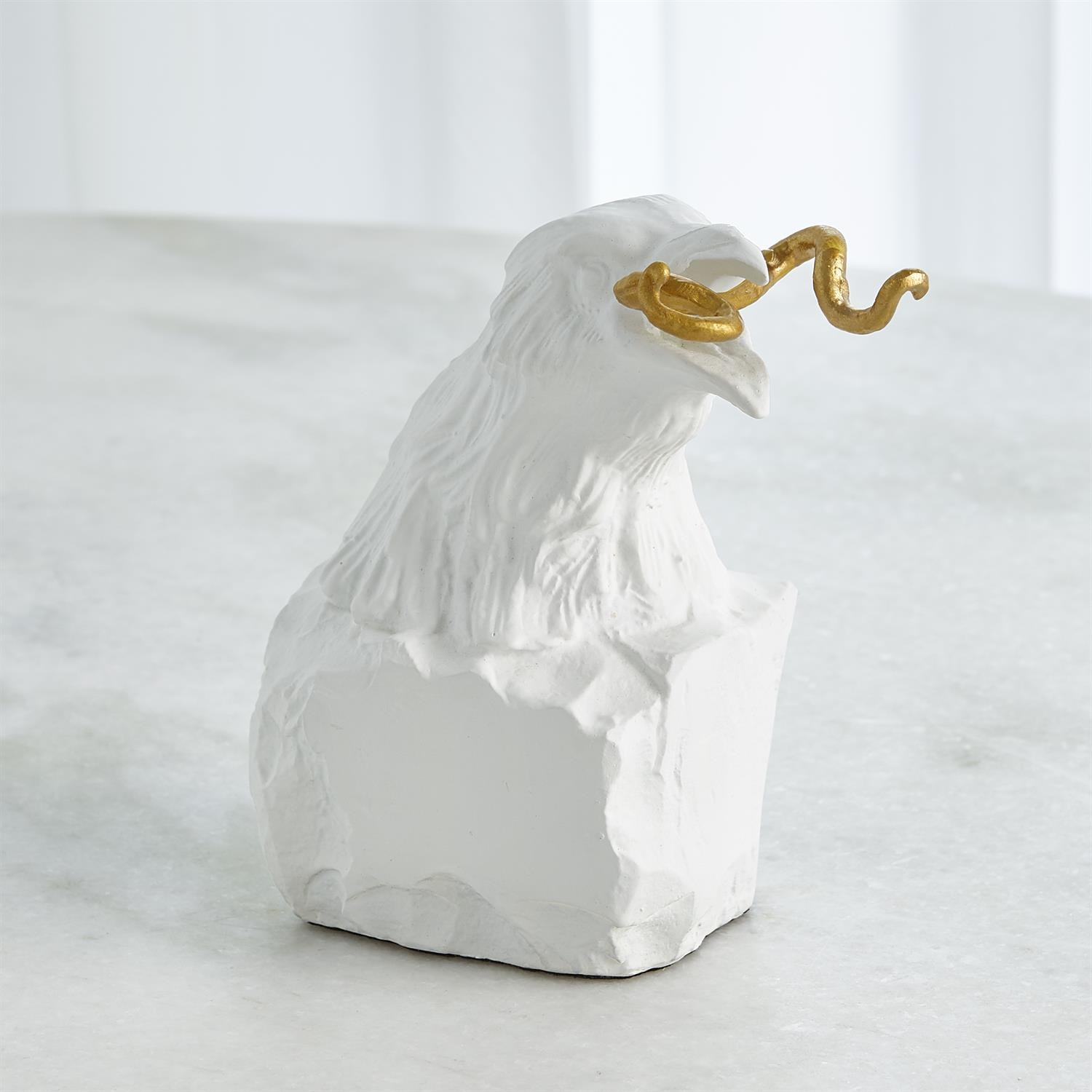  Raven with Worm-Matte White WDSAC9017-GV