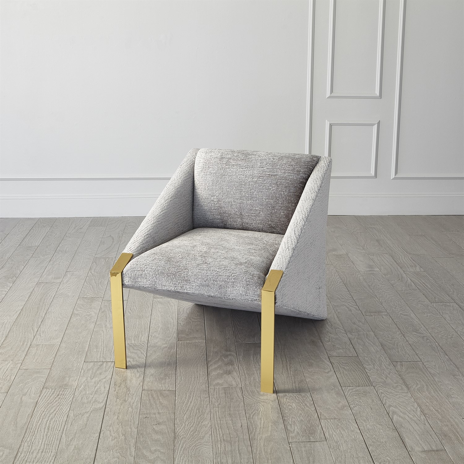 Global Views Tribeca Chair-Finn-Platinum ASH2024