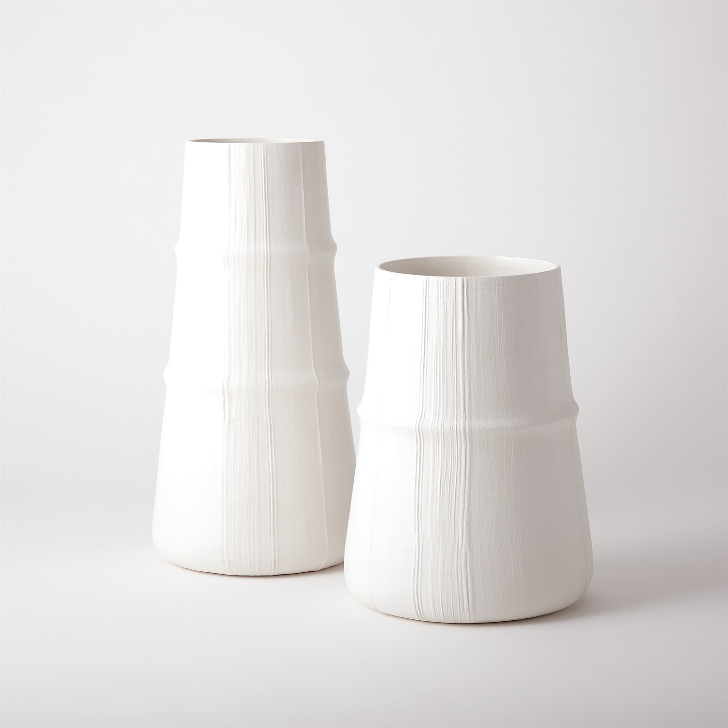  Linen Vase-Soft White-Lg 
