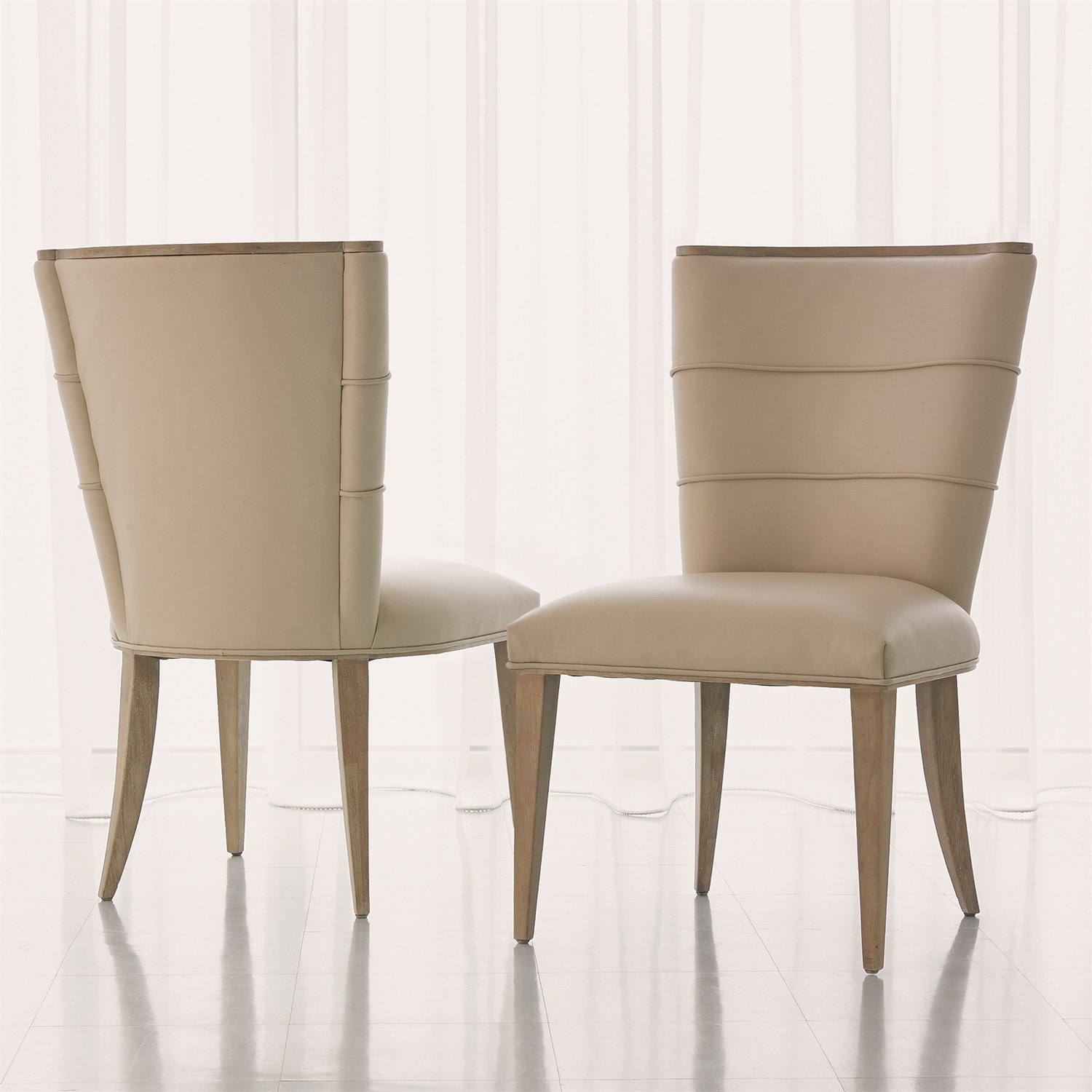 Global Views Adelaide Side Dining Chair-Beige 7.20094