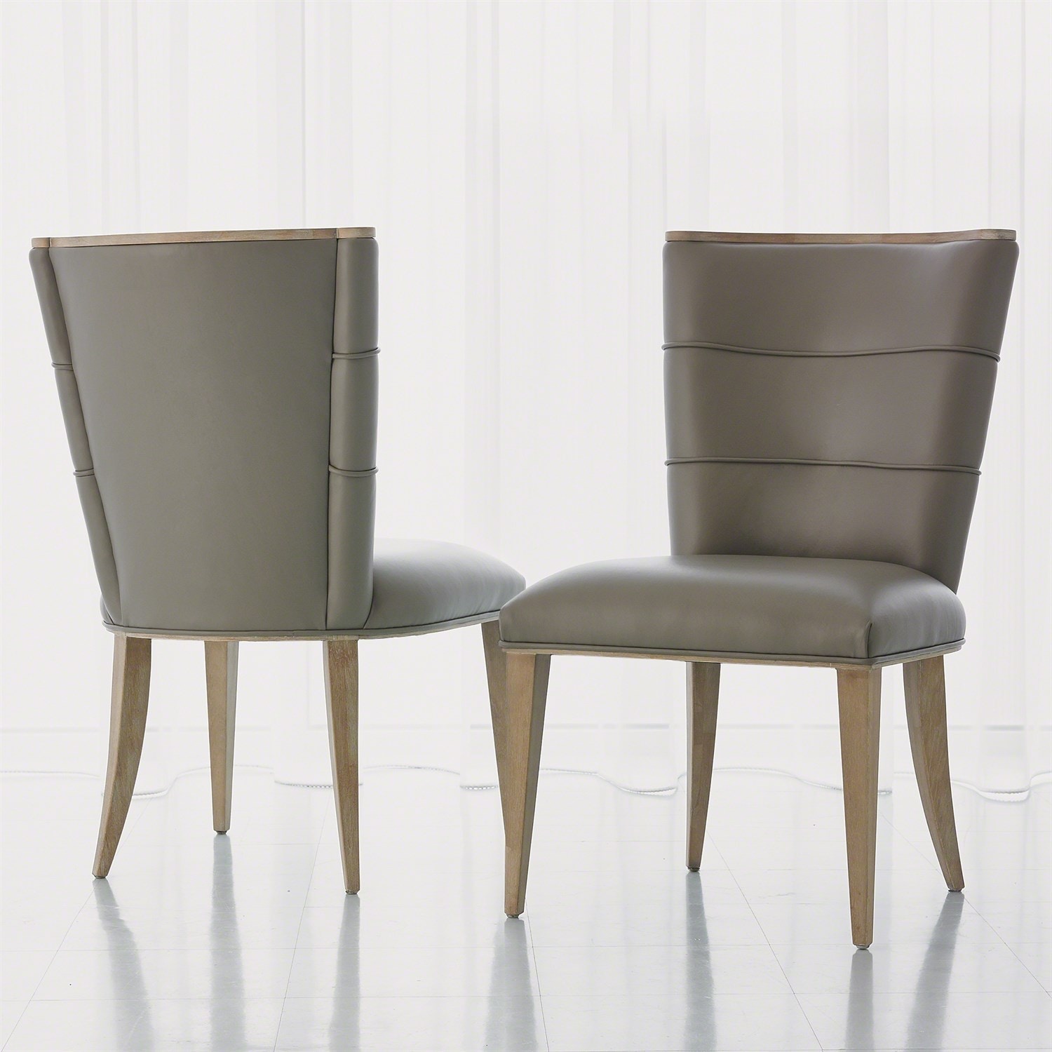 Global Views Adelaide Side Dining Chair-Grey 7.20095